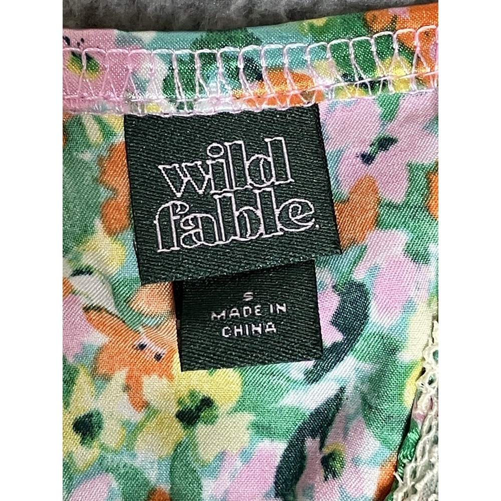 wild fable Gold Floral Lace-Trim Maxi Dress - Picture 4 of 10